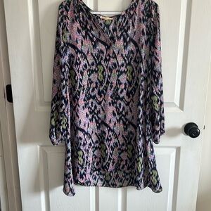 Long sleeve patterned dress